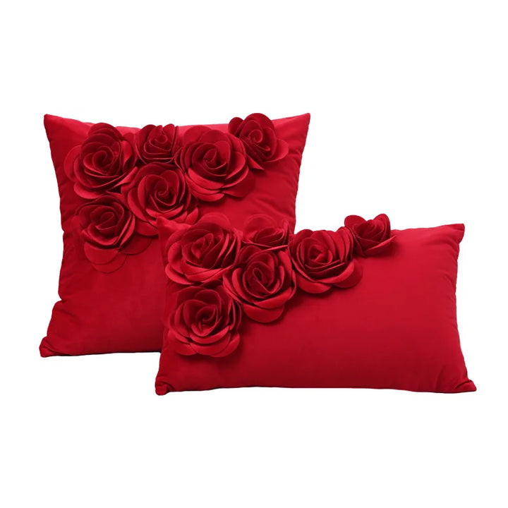 Handmade 3D Rose Velvet Cushion Cover – Luxurious Decor for Home or Special Occasions 11