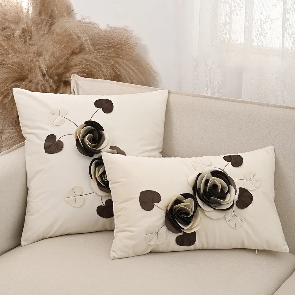 Handmade 3D Rose Velvet Cushion Cover – Luxurious Decor for Home or Special Occasions 13