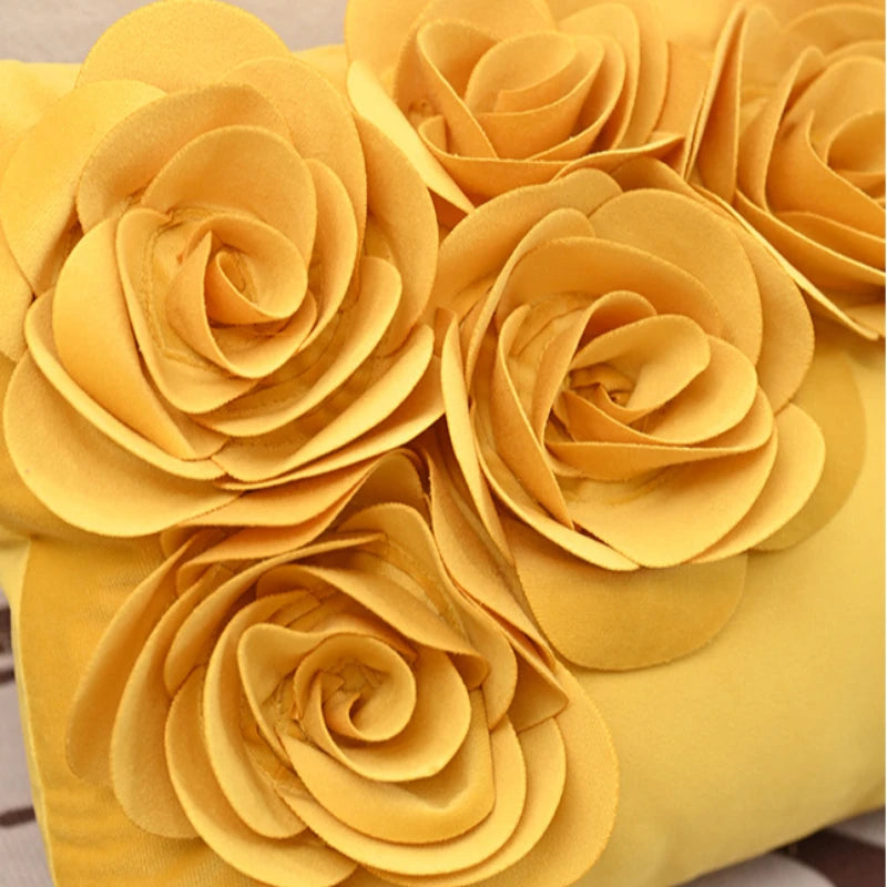 Handmade 3D Rose Velvet Cushion Cover – Luxurious Decor for Home or Special Occasions 5