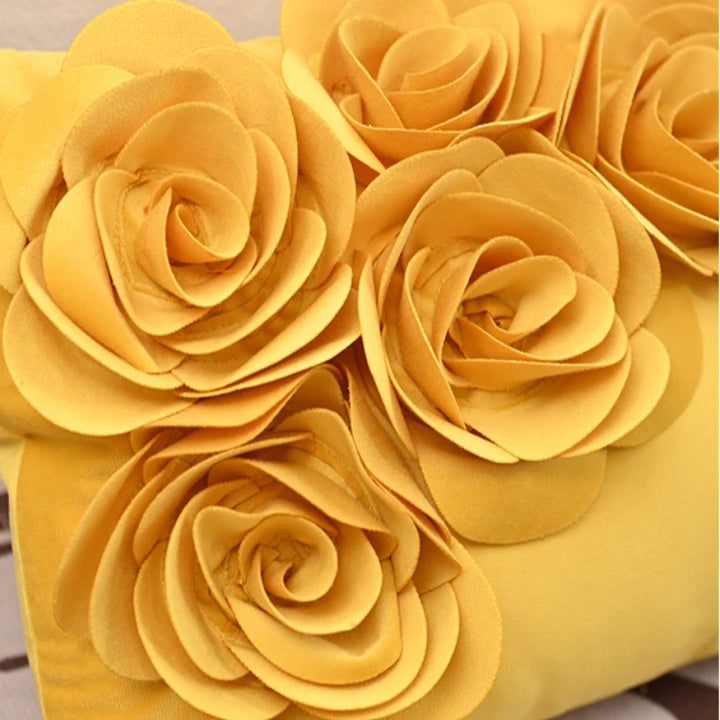Handmade 3D Rose Velvet Cushion Cover – Luxurious Decor for Home or Special Occasions 5