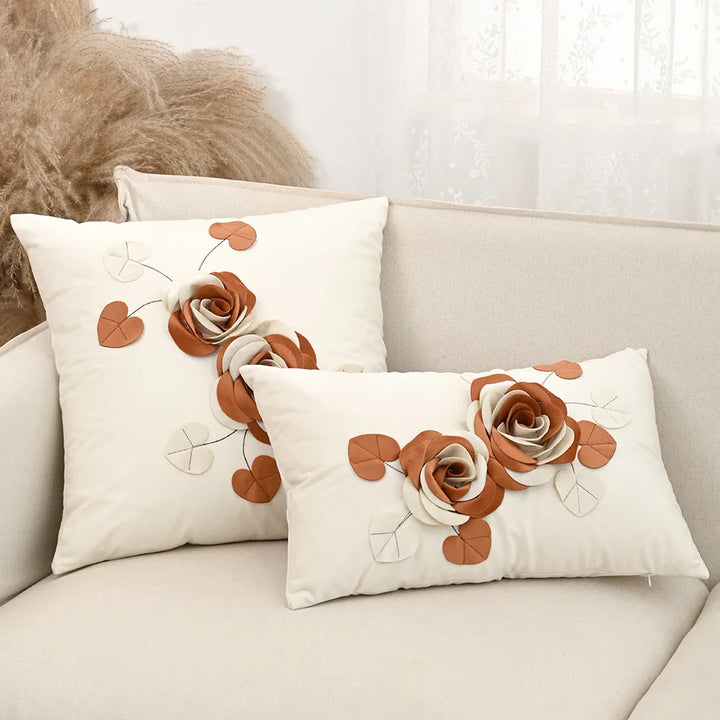 Handmade 3D Rose Velvet Cushion Cover – Luxurious Decor for Home or Special Occasions 7