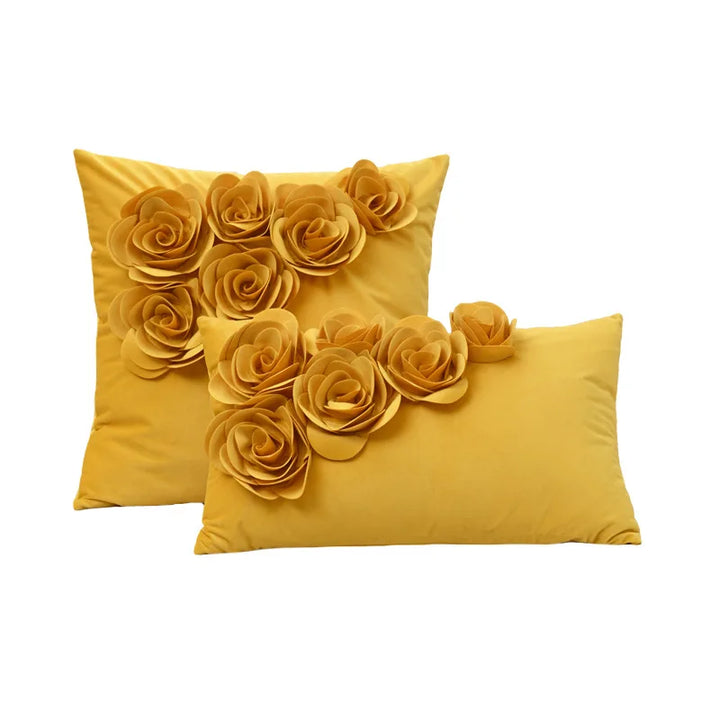 Handmade 3D Rose Velvet Cushion Cover – Luxurious Decor for Home or Special Occasions 8