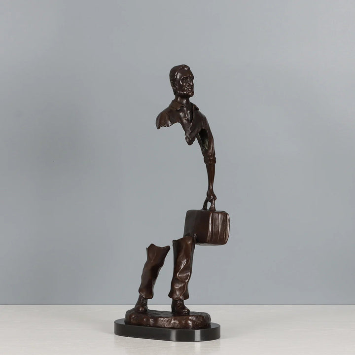 Handmade Bronze Wanderer Sculpture – Unique Art Piece for Home or Office Decor 1