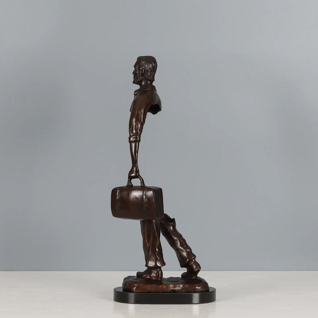 Handmade Bronze Wanderer Sculpture – Unique Art Piece for Home or Office Decor 2