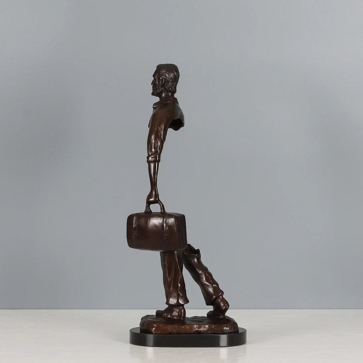 Handmade Bronze Wanderer Sculpture – Unique Art Piece for Home or Office Decor 2