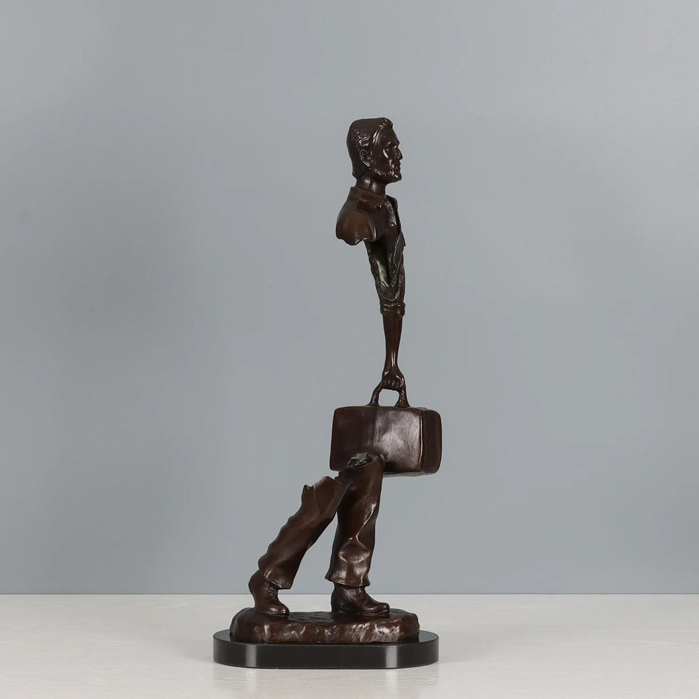 Handmade Bronze Wanderer Sculpture – Unique Art Piece for Home or Office Decor 3
