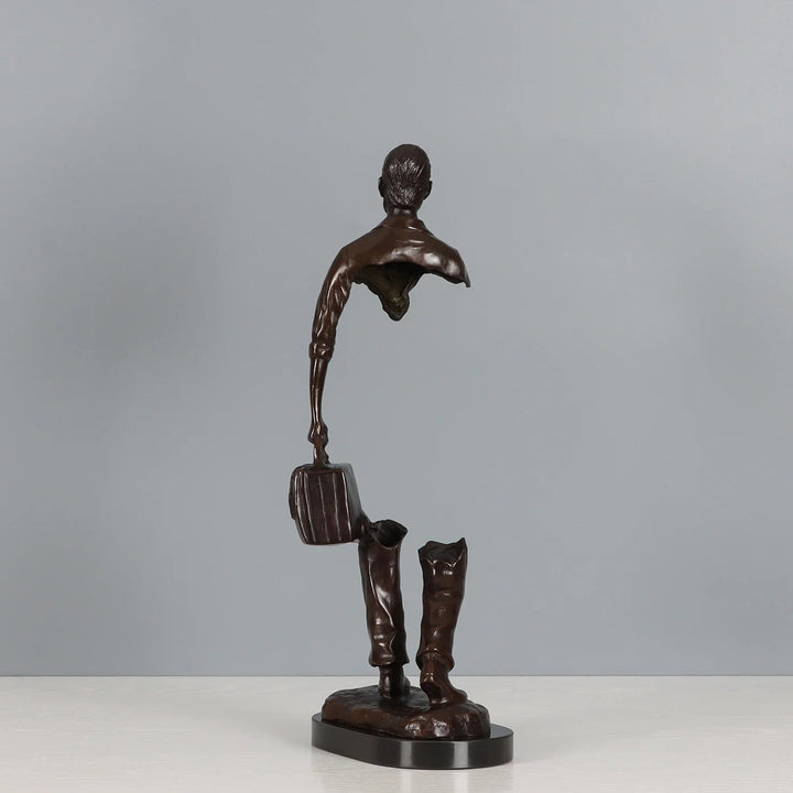 Handmade Bronze Wanderer Sculpture – Unique Art Piece for Home or Office Decor 4