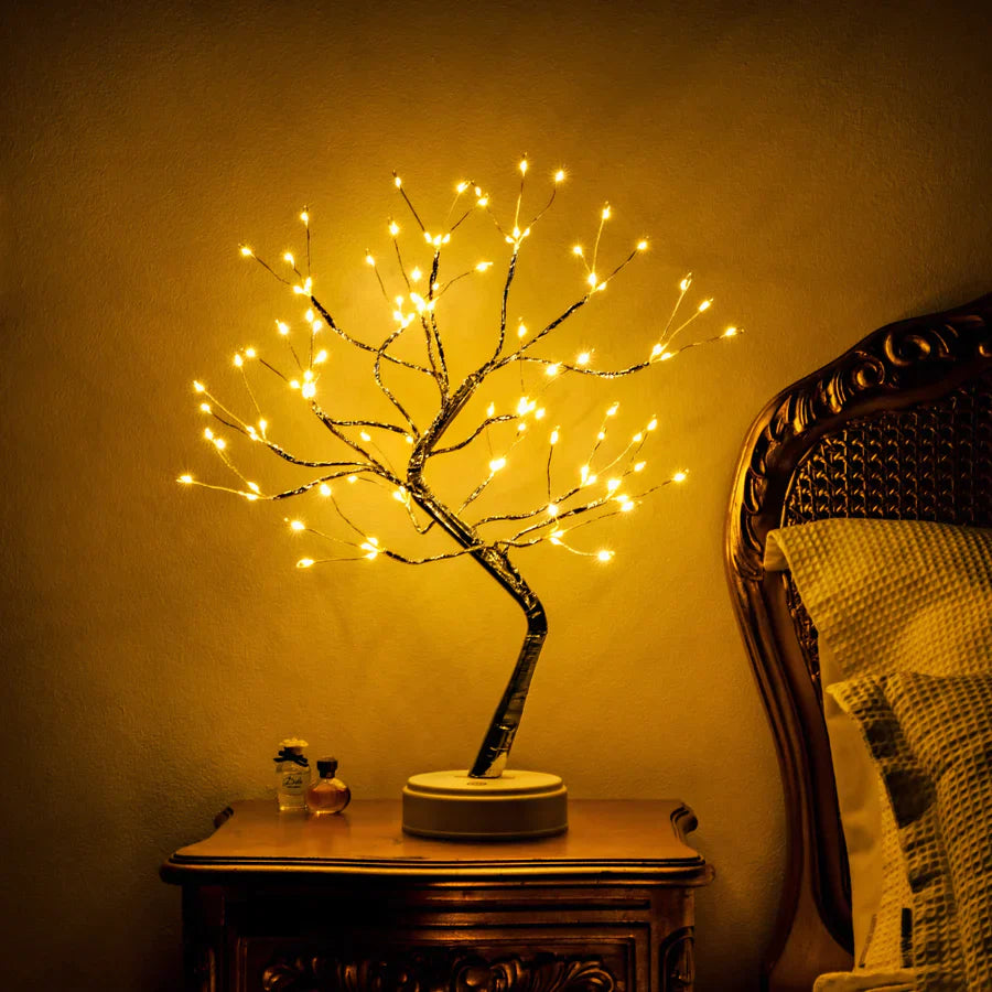 Handmade LED Table Lamp with 108 Lights – Battery Operated for Bedroom or Relaxing Ambiance 0