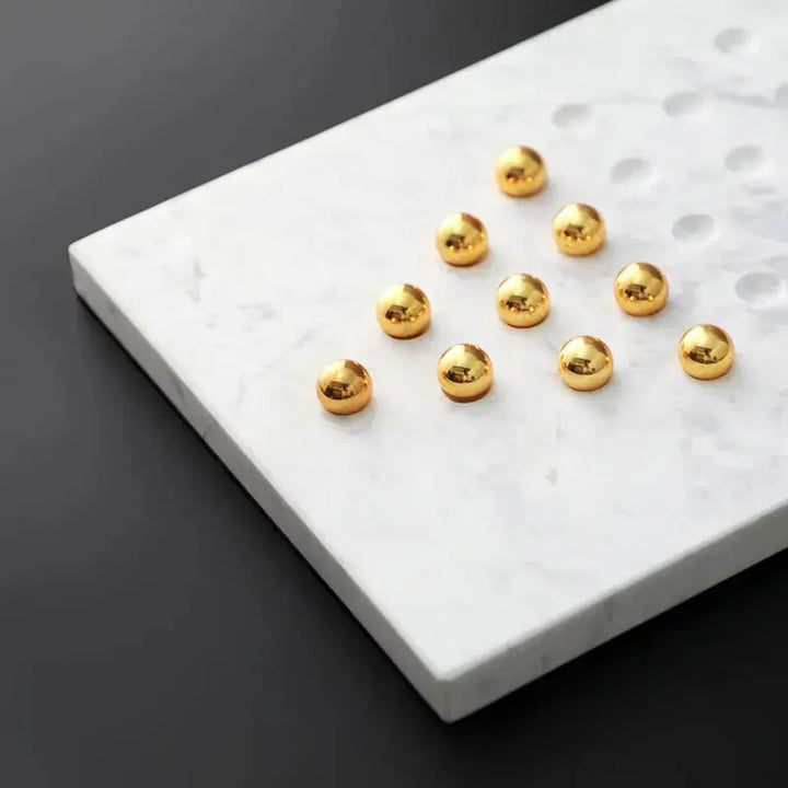 Handmade Marble Checkers Set – Elegant Game for Living Room or Office 3
