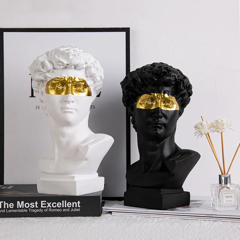 Head of David Sculpture in High-Quality Resin – Elegant Wall Decor for Home or Office 1