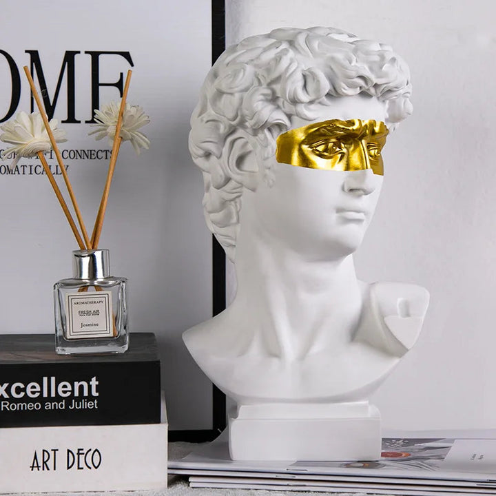 Head of David Sculpture in High-Quality Resin – Elegant Wall Decor for Home or Office 2