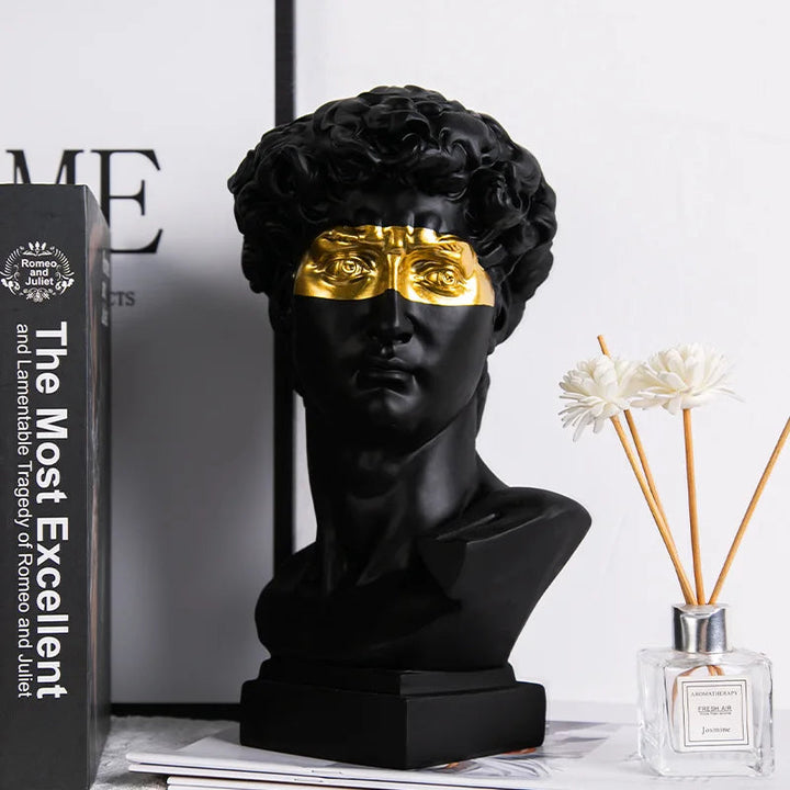 Head of David Sculpture in High-Quality Resin – Elegant Wall Decor for Home or Office 3