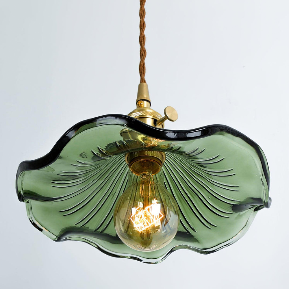 Hibiscus Flower Glass Pendant Light – Elegant Kitchen Pendant Lighting for Home Decor 5