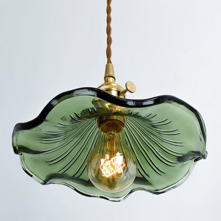 Hibiscus Flower Glass Pendant Light – Elegant Kitchen Pendant Lighting for Home Decor 5