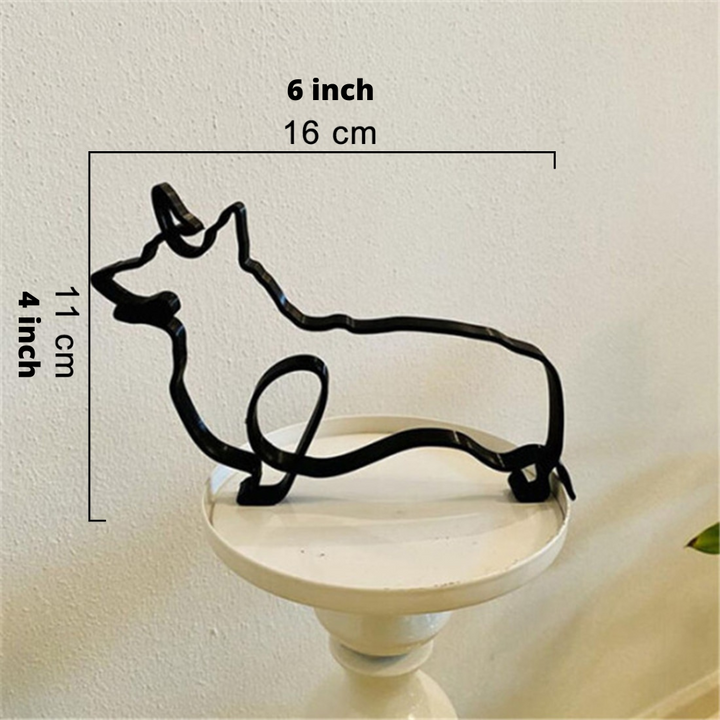 Iron Dog and Cat Sculptures – Whimsical Animal Statues for Home Decor 0
