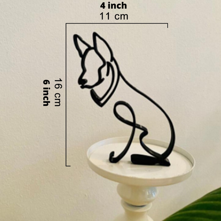 Iron Dog and Cat Sculptures – Whimsical Animal Statues for Home Decor 10