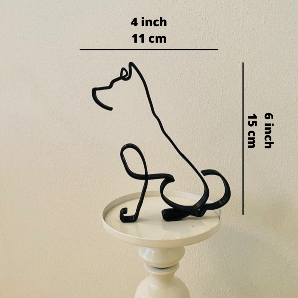 Iron Dog and Cat Sculptures – Whimsical Animal Statues for Home Decor 11