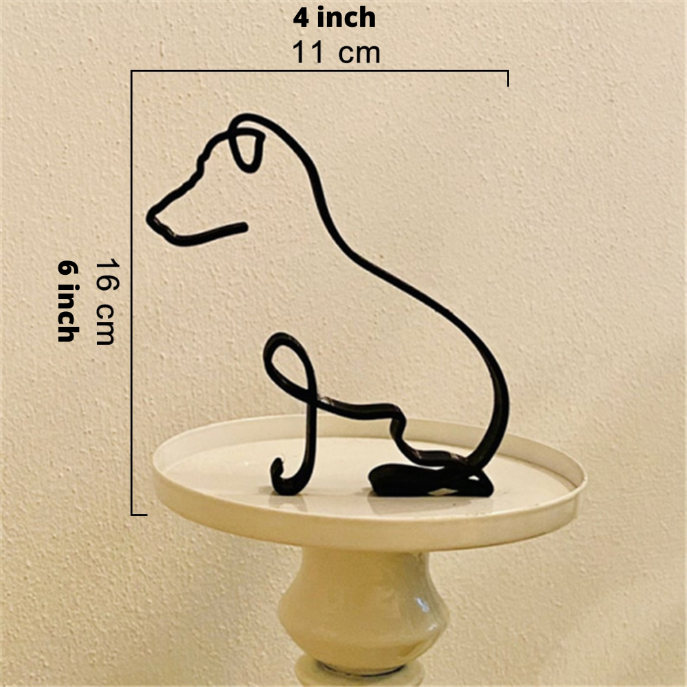 Iron Dog and Cat Sculptures – Whimsical Animal Statues for Home Decor 3