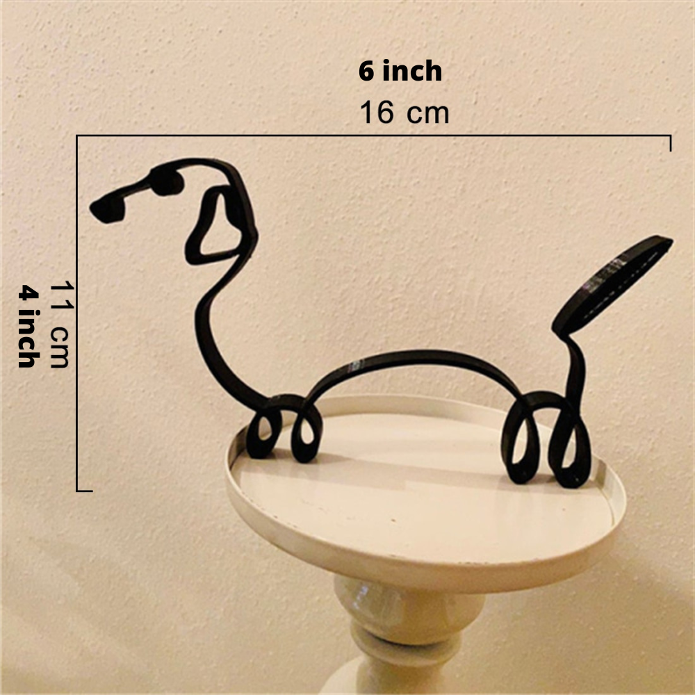 Iron Dog and Cat Sculptures – Whimsical Animal Statues for Home Decor 5