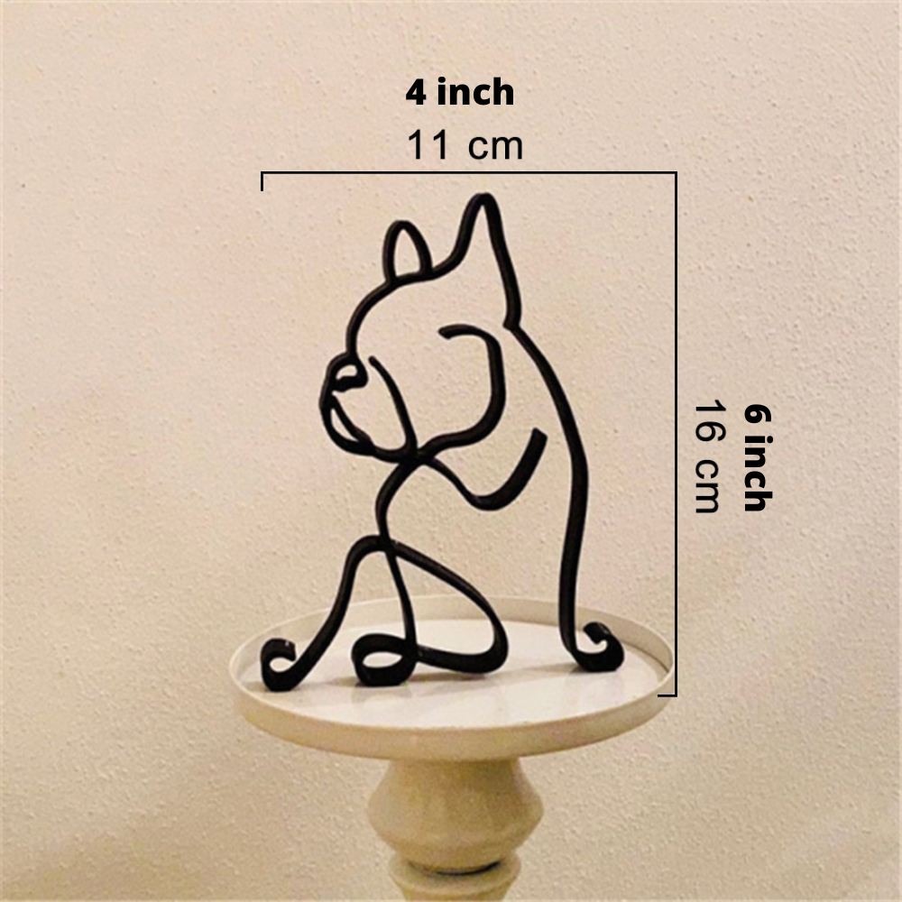 Iron Dog and Cat Sculptures – Whimsical Animal Statues for Home Decor 6
