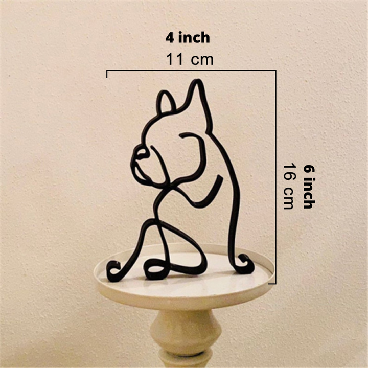 Iron Dog and Cat Sculptures – Whimsical Animal Statues for Home Decor 6