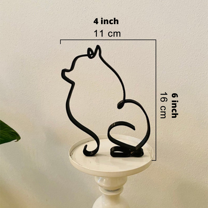 Iron Dog and Cat Sculptures – Whimsical Animal Statues for Home Decor 7