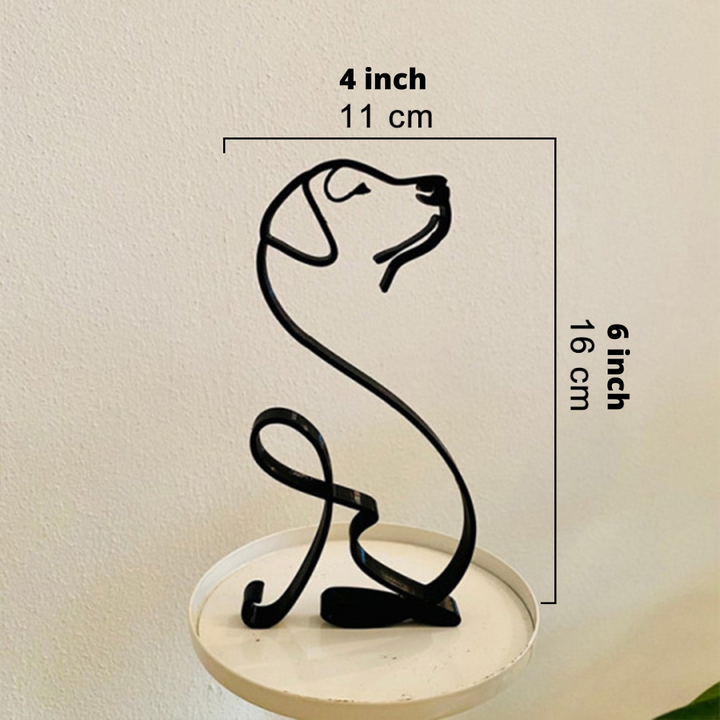 Iron Dog and Cat Sculptures – Whimsical Animal Statues for Home Decor 8