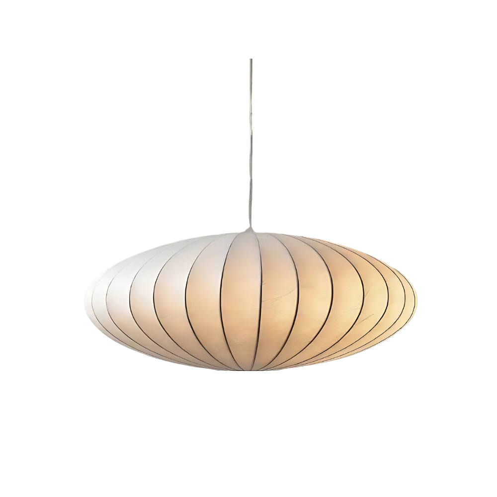 Japandi Silk Pendant Lamp for Elegant Illumination – Perfect Hanging Lights for Dining or Living Room 0