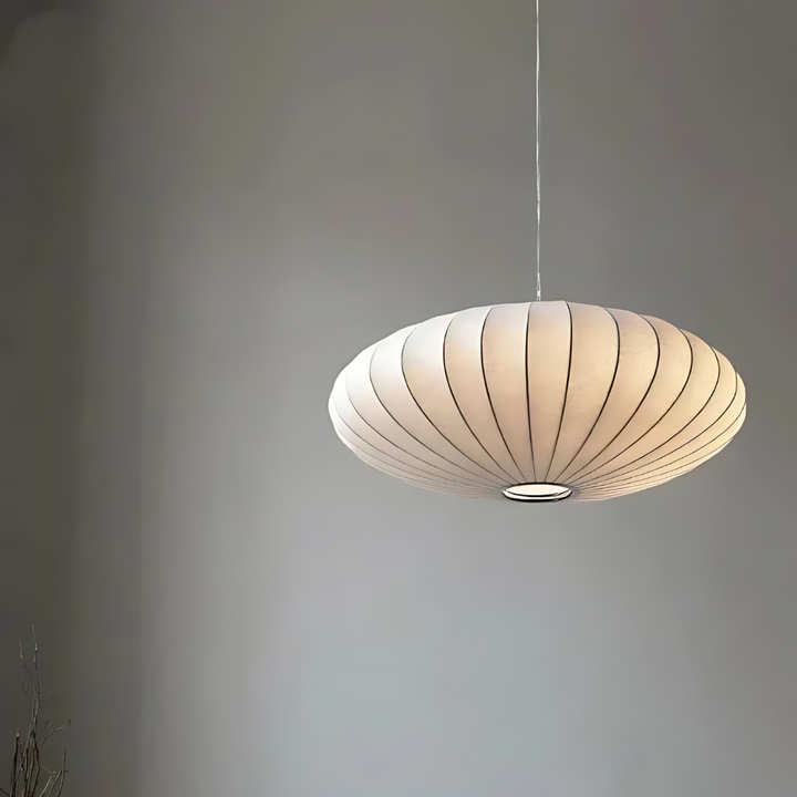 Japandi Silk Pendant Lamp for Elegant Illumination – Perfect Hanging Lights for Dining or Living Room 1