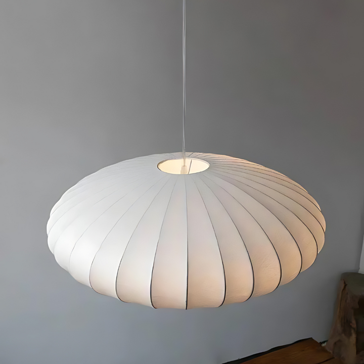 Japandi Silk Pendant Lamp for Elegant Illumination – Perfect Hanging Lights for Dining or Living Room 2
