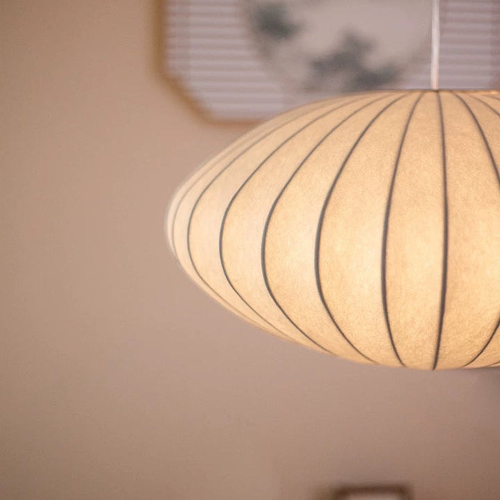 Japandi Silk Pendant Lamp for Elegant Illumination – Perfect Hanging Lights for Dining or Living Room 7