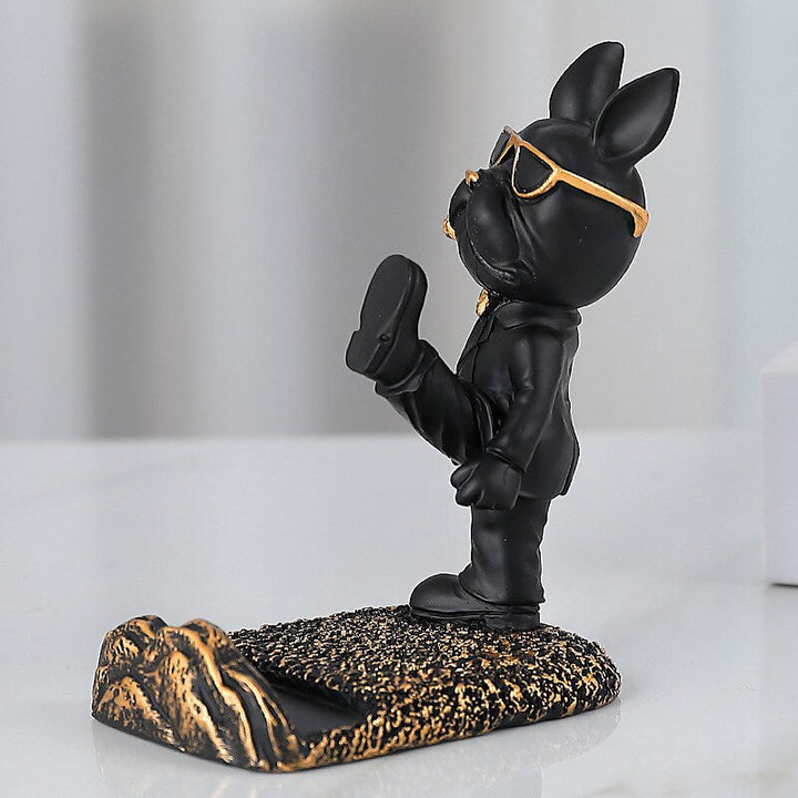 Kung Fu Bulldog Mobile Phone Stand – Fun Desk Accessory for Dog Lovers 2