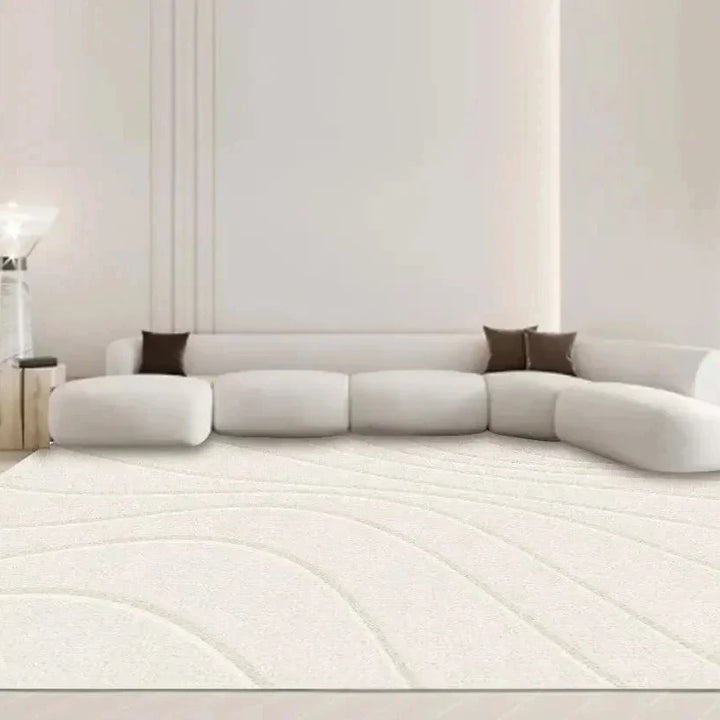 Large Beige Washable Area Rug – Soft and Stylish for Living Room or Bedroom 10