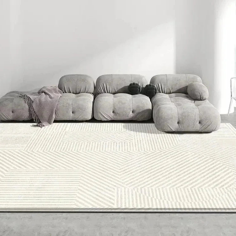 Large Beige Washable Area Rug – Soft and Stylish for Living Room or Bedroom 12