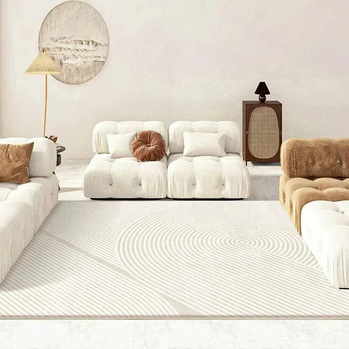 Large Beige Washable Area Rug – Soft and Stylish for Living Room or Bedroom 3