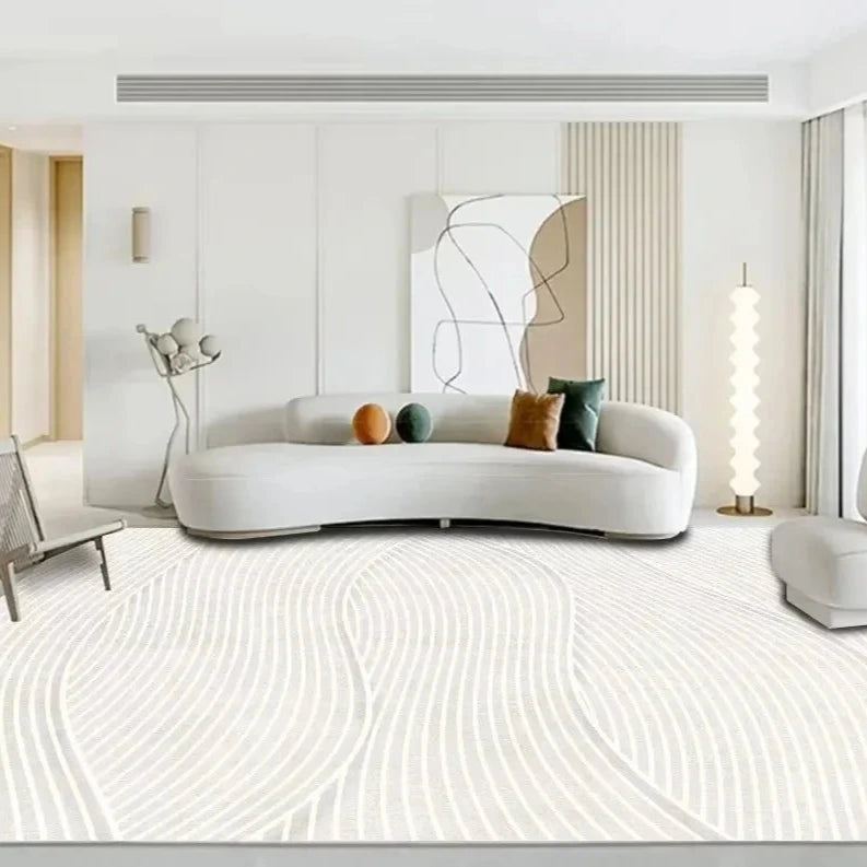 Large Beige Washable Area Rug – Soft and Stylish for Living Room or Bedroom 7