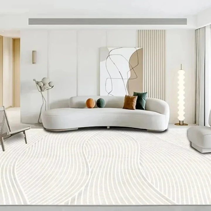 Large Beige Washable Area Rug – Soft and Stylish for Living Room or Bedroom 7