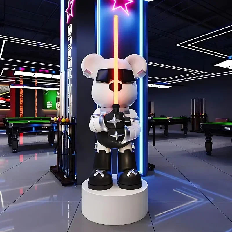 Large Violent Bear Floor Decoration – Trendy Figurine for Modern Living Room Decor 0