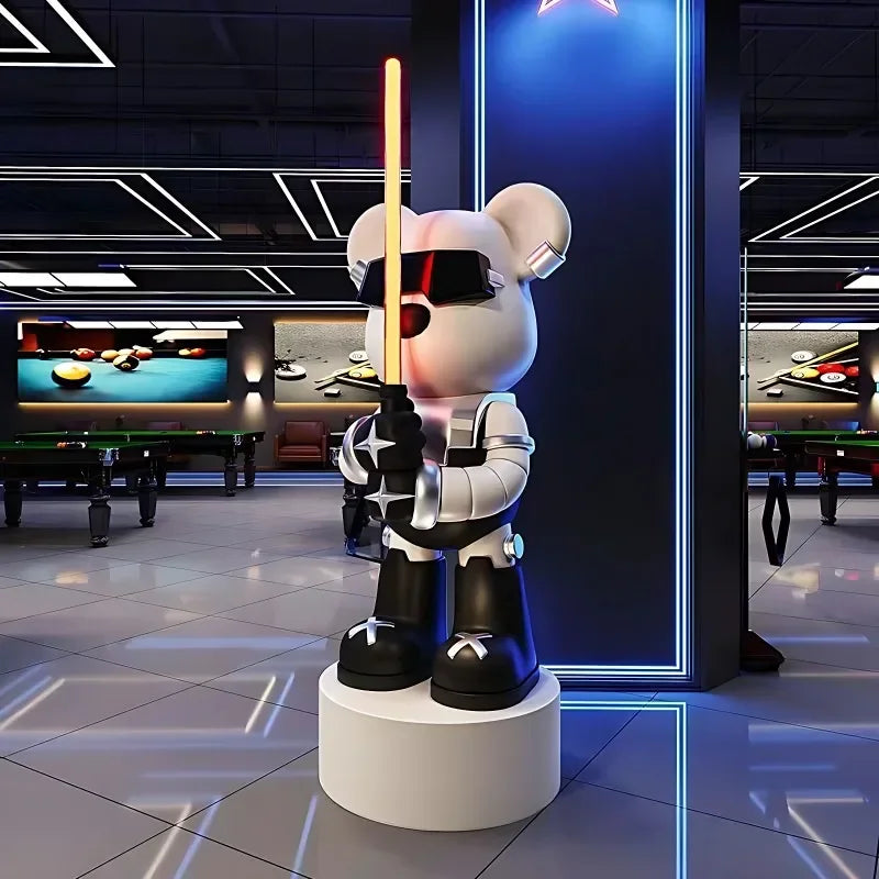 Large Violent Bear Floor Decoration – Trendy Figurine for Modern Living Room Decor 1