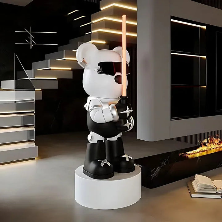 Large Violent Bear Floor Decoration – Trendy Figurine for Modern Living Room Decor 3