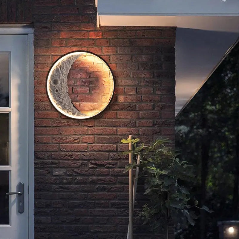 Luna Outdoor Wall Light with Celestial Design – Durable and Waterproof for Exterior Spaces 0