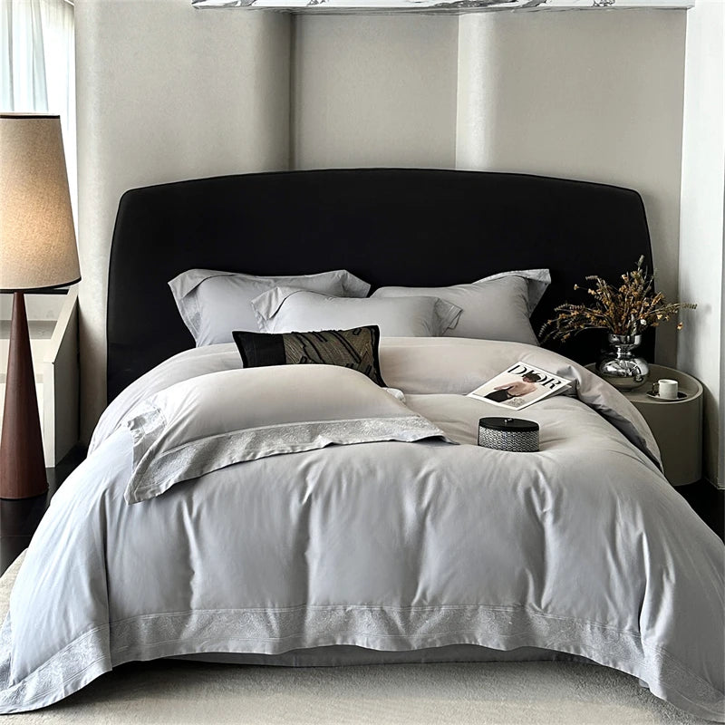 Luxurious 800TC Egyptian Cotton Bedding Set – Soft Duvet Cover and Sheets for Queen or King Size 2