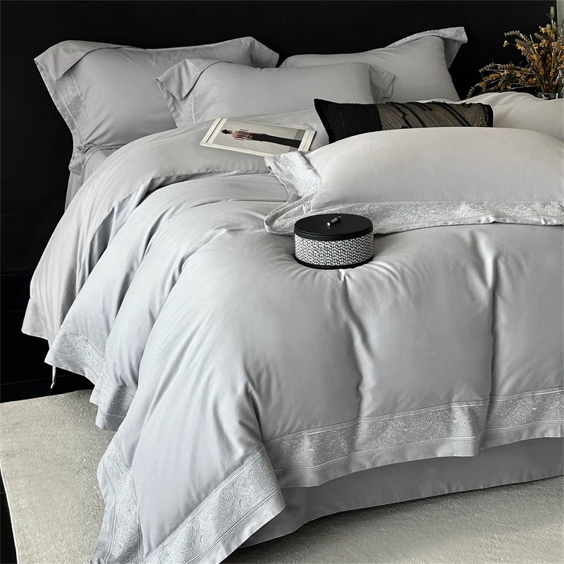 Luxurious 800TC Egyptian Cotton Bedding Set – Soft Duvet Cover and Sheets for Queen or King Size 3