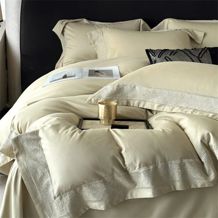 Luxurious 800TC Egyptian Cotton Bedding Set – Soft Duvet Cover and Sheets for Queen or King Size 7