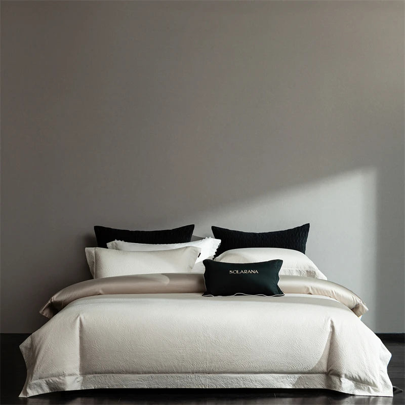 Luxury Egyptian Cotton Bedding Set – Soft Duvet Cover with Pillowcases for Queen or King Size Beds 0