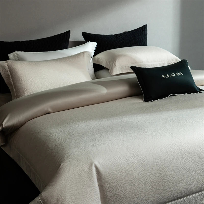 Luxury Egyptian Cotton Bedding Set – Soft Duvet Cover with Pillowcases for Queen or King Size Beds 2