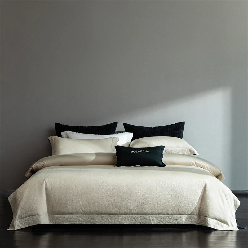 Luxury Egyptian Cotton Bedding Set – Soft Duvet Cover with Pillowcases for Queen or King Size Beds 6