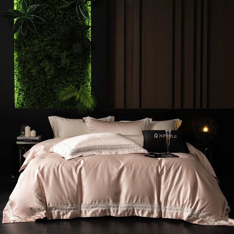 Luxury Egyptian Cotton Bedding Set with Duvet Cover and Sheets – Soft and Elegant for Queen or King Size Beds 7
