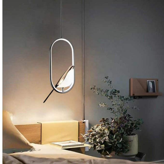Luxury Glass Pendant Light with Golden Bird Design – Elegant Kitchen Pendant Lighting for Home or Office 0