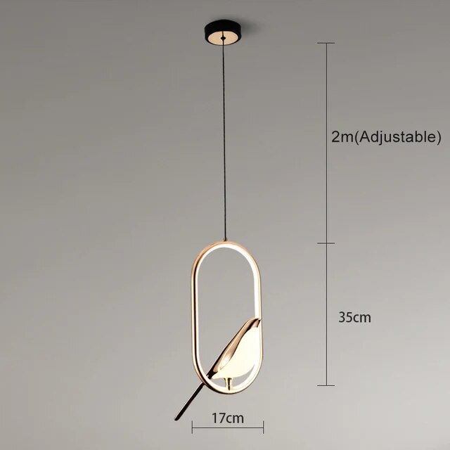 Luxury Glass Pendant Light with Golden Bird Design – Elegant Kitchen Pendant Lighting for Home or Office 8